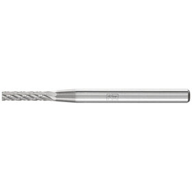 PFERD - Hartmetall Frässtift Zylinder ZYA Ø 02x10mm Schaft-Ø 3 mm Z3P universal mittel kreuzverzahnt