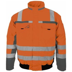 PKA - Winter-Warnschutz Pilotenjacke warn-orange/grau, Größe S