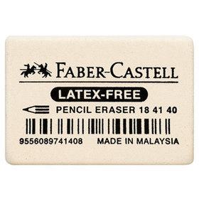 Faber-Castell - Radierer 184140 Kautschuk weiß