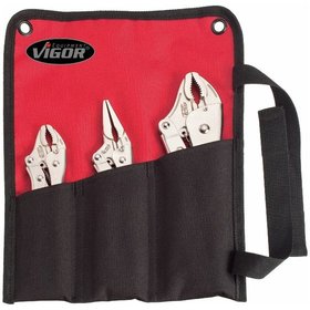 VIGOR® - Grip-Zangen-Satz in Rolltasche V1808, 3-teilig