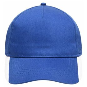 James & Nicholson - 5 Panel Contrast Cap MB6502, königs-blau/weiß, Einheitsgröße