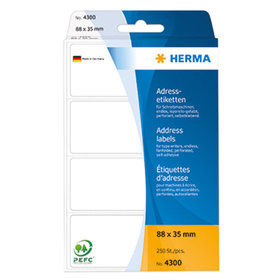HERMA - Adressetikett 4300 88 x 35mm weiß 250 Stück/Packung