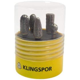 KLINGSPOR - Fräser-/Kernbohrer-Set HF100BOX5, 9,6 x 6mm Kreuzverzahnung, 1 Stück