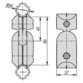 KIPP - KUGEL-KREUZVERBINDER Ø30, TYP I, P=Ø30 ALUMINIUM