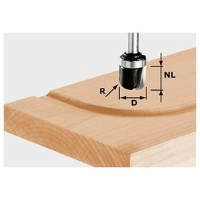 Festool - Wasserrinnenfräser Schaft-ø8mm HW R6,4 KL