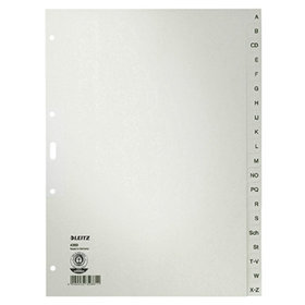LEITZ® - Register 43000085 A-Z DIN A4 20-teilig Papier grau