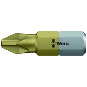 Wera® - Bit Kreuzschlitz Phillips® 851/1 TiN PH 6,3mm / 1/4" PH2x25mm