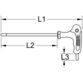 KSTOOLS® - EDELSTAHL Vierkantgriff, 1/4"