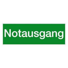 Hinweisschild "Notausgang" langnachleuchtend PVC 297x105mm