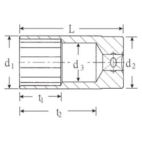 STAHLWILLE® - 1/2" (12,5mm) Steckschlüsseleinsatz SW.26mm L.83mm