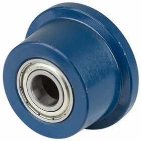 BS ROLLEN - Industr.-Spurkranzrad, 50/62mm, C65, Kugellager,Tragk. 400kg, Guss, blau