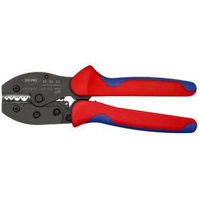 KNIPEX® - PreciForce® Crimpzange brüniert, mit Mehrkomponenten-Hüllen 220 mm 975233