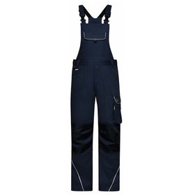 James & Nicholson - Workwear Latzhose Materialmix JN879, navy-blau, Größe 50