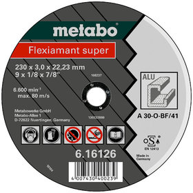 metabo® - Flexiamant super 125x2,5x22,23 Alu, Trennscheibe, gerade Ausführung (616752000)