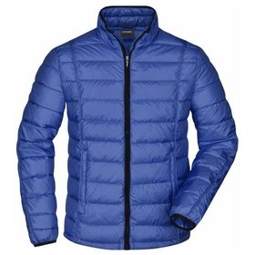 James & Nicholson - Herren Winter Steppdaunenjacke JN1082, tinten-blau/schwarz, Größe L