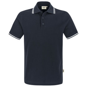 HAKRO - Poloshirt Twin-Stripe 805, tinte/weiß, Größe XL