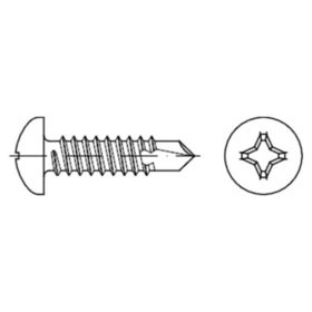 Bohrschraube DIN 7504-N-H Stahl galvanisch verzinkt ø4,2 x 32mm