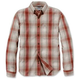 carhartt® - Herren Hemd, kariert, ESSENTIAL PLAID SHIRT L/S, dark barn red, Größe XXL