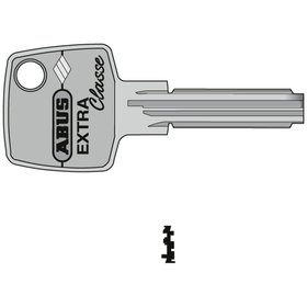 ABUS - Schlüsselrohling, EC750/850, eckig, Messing neusilber