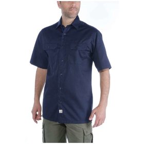 carhartt® - Herren Hemd Regular Fit TWILL WORK SHIRT S/S, navy-blau, Größe 3XL/TALL