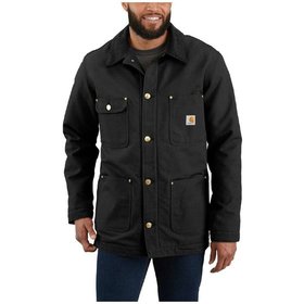 carhartt® - Herren Langjacke, gefüttert FIRM DUCK CHORE COAT, schwarz, Größe M