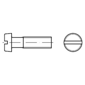 Zylinderschraube mit Schlitz ISO 1207 Messing blank gedreht M1,6 x 4mm