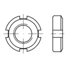 Nutmuttern, DIN 70852 Stahl 17H blank M30x1,5