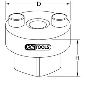 KSTOOLS® - Blattfederbolzen-Stecknuss für Volvo, 27mm