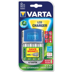 VARTA® - Ladegerät P.Play LCDCharg inkl. 4xAA 2700mAh