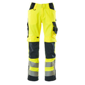 MASCOT® - Kendal Hose mit Knietaschen SAFE SUPREME, hi-vis Gelb/Schwarzblau, Größe 76C50