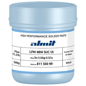 almit - Lotpaste bleifrei, LFM 48W SUC-UI, 20-38µm, Dose 500g