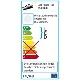 Nobile - LED-Paneelleuchte 5W 3000K 300lm ws Konv LED nicht austauschbar IP44 350mA