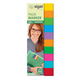 sigel® - Haftmarker Film Multicolor, 44x12,5mm, farbig sortiert, Pck=500 Stück, HN684,