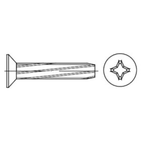 Gewindeschneid-Schraube DIN 7516 D -H Stahl galvanisch verzinkt M8 x 16mm