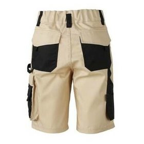 James & Nicholson - Workwear Shorts JN835, stein-grau/schwarz, Größe 52