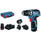 Bosch - Akku-Bohrschrauber GSR 12V-35 FC, mit 2 x 3.0 Ah Li-Ion Akku, 4 Aufsätze, L-BOXX (06019H3000)