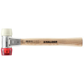 HALDER - BASEPLEX-Schonhammer, Nylon / Celluloseacetat mit Zinkdruckguss-Gehäuse und Holzstiel | D=40 mm | 3968.040