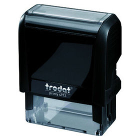 trodat® - Textstempel Printy 4912, 47x18mm, schwarz, 514912010, Schrifthöhe: 4mm, 5 Zeilen