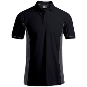 promodoro® - Funktions-Poloshirt 4520, schwarz/lichtgrau, Größe L