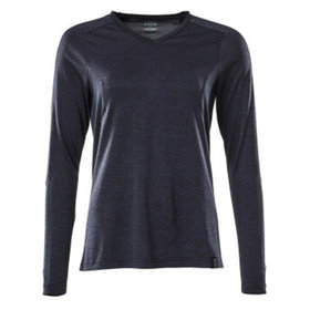 MASCOT® - T-Shirt ACCELERATE, Langarm Schwarzblau meliert 18091-810-010, Größe S ONE