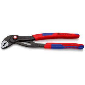 KNIPEX® - Cobra® QuickSet Hightech-Wasserpumpenzange grau atramentiert, mit schlanken Mehrkomponenten-Hüllen 250 mm 8722250