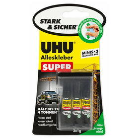 UHU® - Alleskleber Super Strong & Safe, 3x1 g, lose