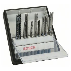 Bosch - 10-tlg. Stichsägeblatt-Set Wood and Metal, Robust Line, T-Schaft (2607010542)