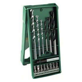 Bosch - Mini-X-Line Mixed-Set, 15-teilig, 3 Stein-, 3 Holzbohrer, 8 Schrauberbits (2607019579)