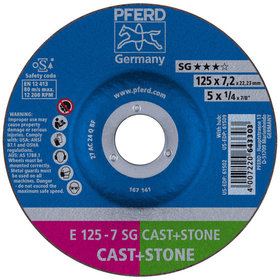 PFERD - Schruppscheibe E 125x7,2x22,23 mm Leistungslinie SG CAST+STONE für Guss/Stein (2)