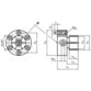 HALDER - Zentrierspanndorne, mit seitlicher Bedienung | d1=28,7 mm | 23340.0125