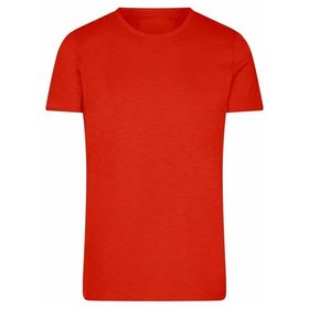 James & Nicholson - Herren Slub Shirt JN978, tomaten-rot, Größe M