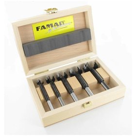 FAMAG® - Bormax WS-Forstnerbohrersatz D=15,20,25,30,35,35mm im Holzkasten