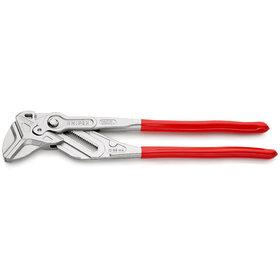 KNIPEX® - Zangenschlüssel XL Zange und Schraubenschlüssel in einem Werkzeug verchromt, mit Kunststoff überzogen 400 mm 8603400