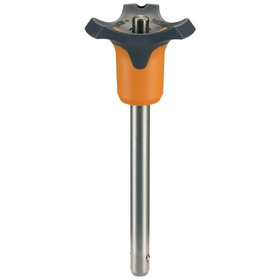 HALDER - Kugelsperrbolzen, selbstsichernd, mit Kombigriff, ausscheidungsgehärtet | d1=6 mm / l1=10 mm / orange | 22380.0162